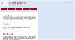 Desktop Screenshot of matrixeditions.com