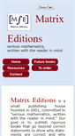 Mobile Screenshot of matrixeditions.com