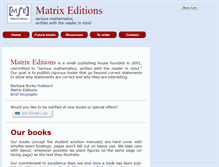 Tablet Screenshot of matrixeditions.com